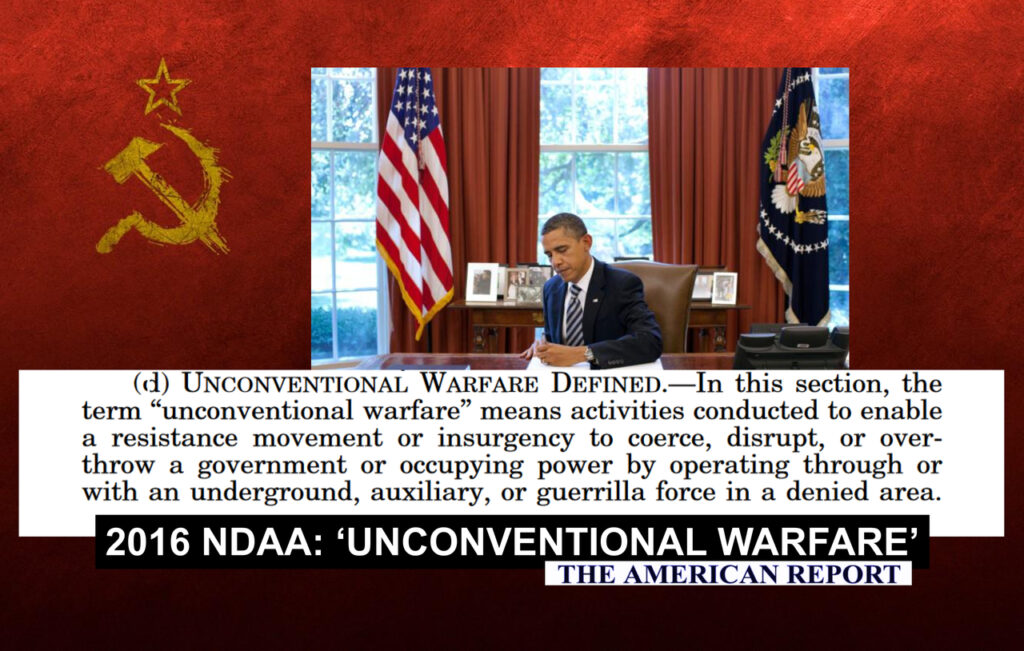 Green Beret Jeremy Brown, J6 Political Prisoner: Obama Added ‘Unconventional Warfare’ To 2016 NDAA “Because you [The American People] are the guerrilla force and the domestic terrorist they are fighting, and you must be destroyed and defeated” - The American Report